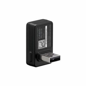 Adaptateur USB noir Casio WU-BT10 pour connexion sans fil, compact, idéal pour une connectivité rapide et efficace.