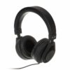 Casque audio noir avec arceau rembourré et câblé, modèle HP Six, design moderne et confortable pour une écoute de qualité.